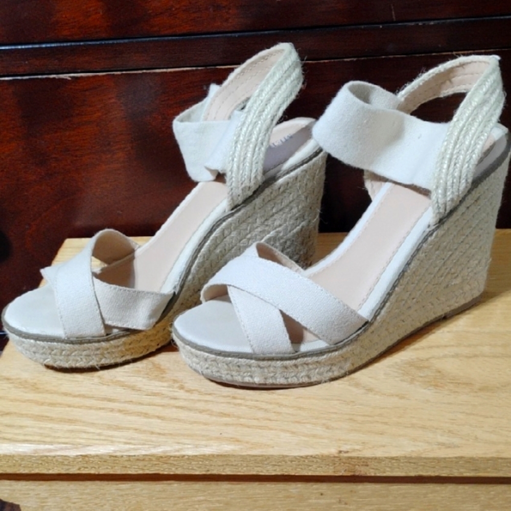 Merona Cream Wedge Sandals